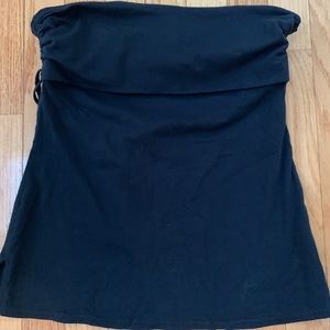 Mossimo Womens S Black Strapless Stretchy Knit Tube Top A Line.